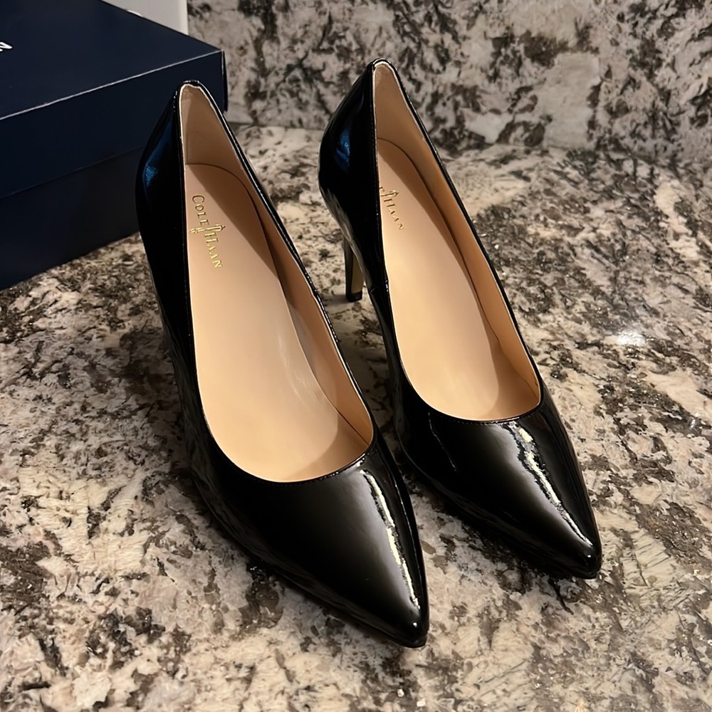 NEW Cole Haan 8.5 Air Juliana Black Patent Leather Pumps